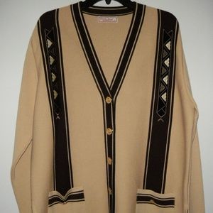 PACO LOIS  Wool Blend V-Neck Spain Cardigan 48